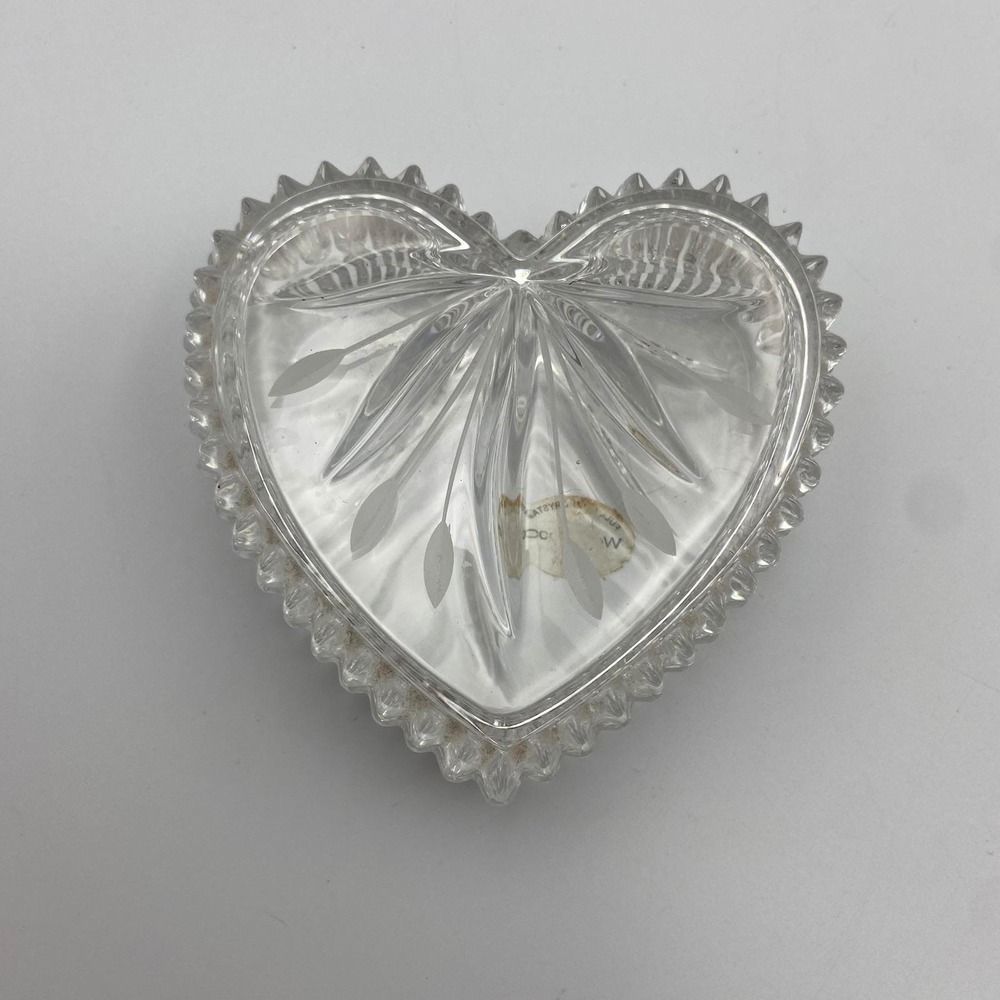 Marquis by Waterford Sweet Memories Full Lead‎ Crystal Heart Bowl Vintage Clear